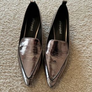 Jeffrey Campbell Viona Pointed Toe Loafer Pewter 7